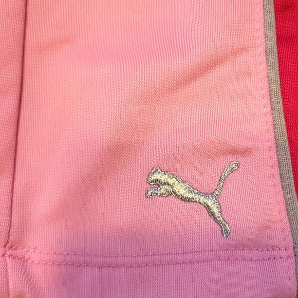Puma dark pink/silver long sleeved tee shirt with light pink athletic joggers - Picture 6 of 10